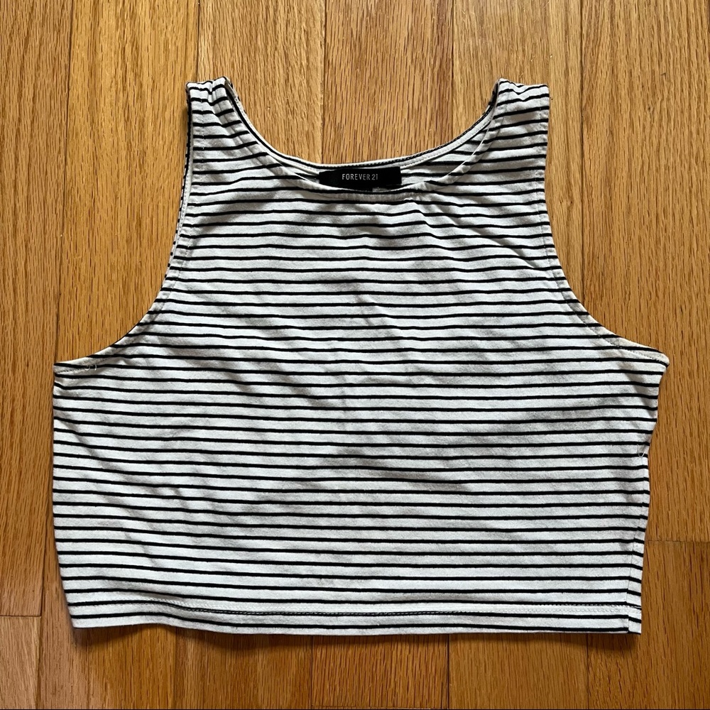 F21 striped summer crop top